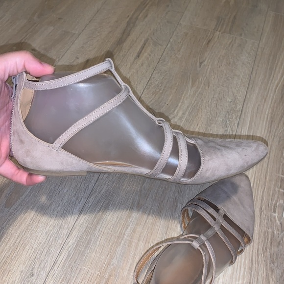 Maurices Orelie beige double strap pointy toe flats - Picture 5 of 8